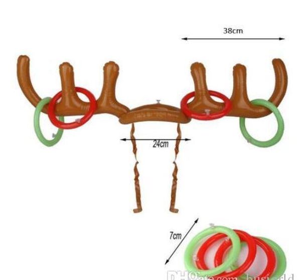 200pcs funny reindeer antler hat ring toss christmas holiday party game supplies toy children k wmtgsw dh_garden